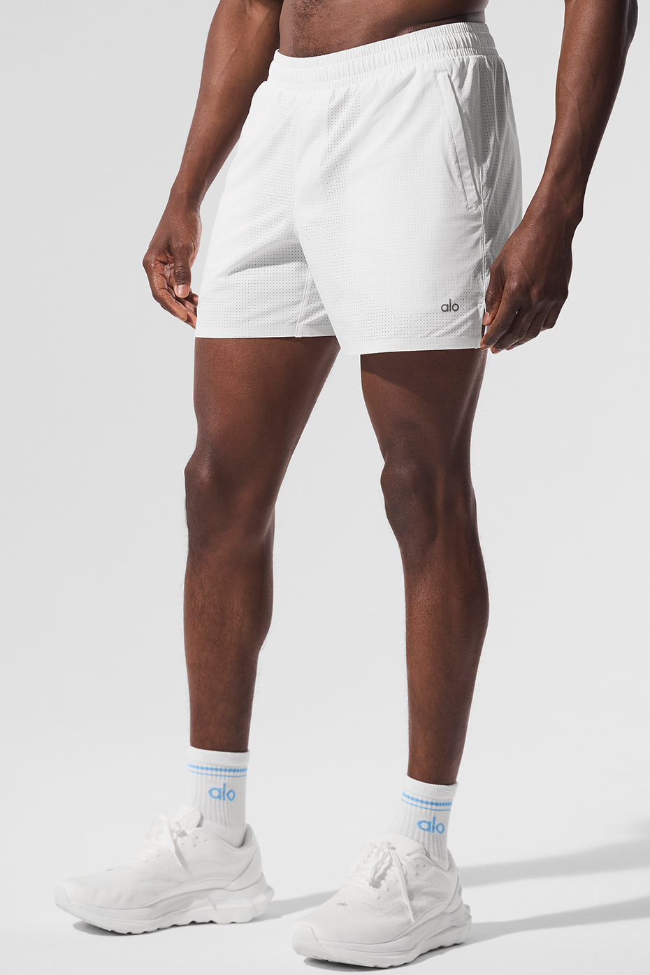 5" Traction Running Short - White--5
