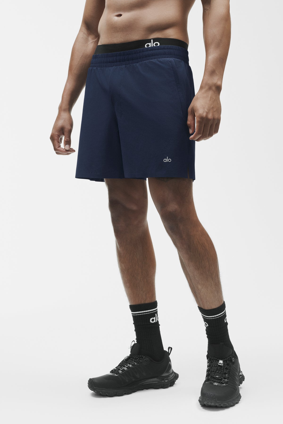 5" Traction Running Short - Navy--1