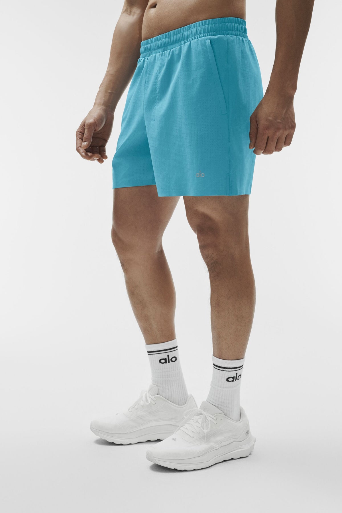 5" Traction Running Short - Blue Breeze--2