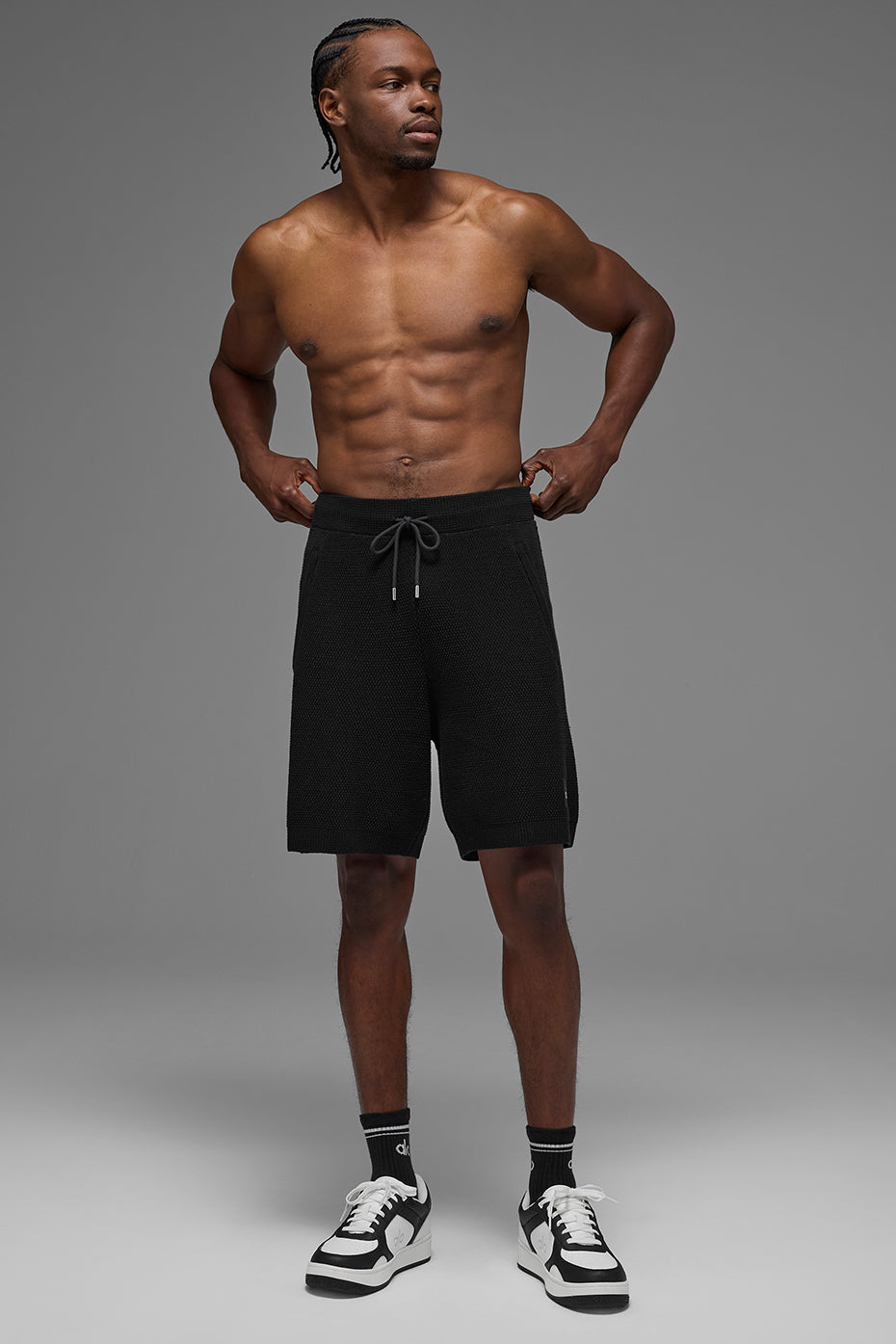 7" Sports Club Sweater Knit Short - Black--3