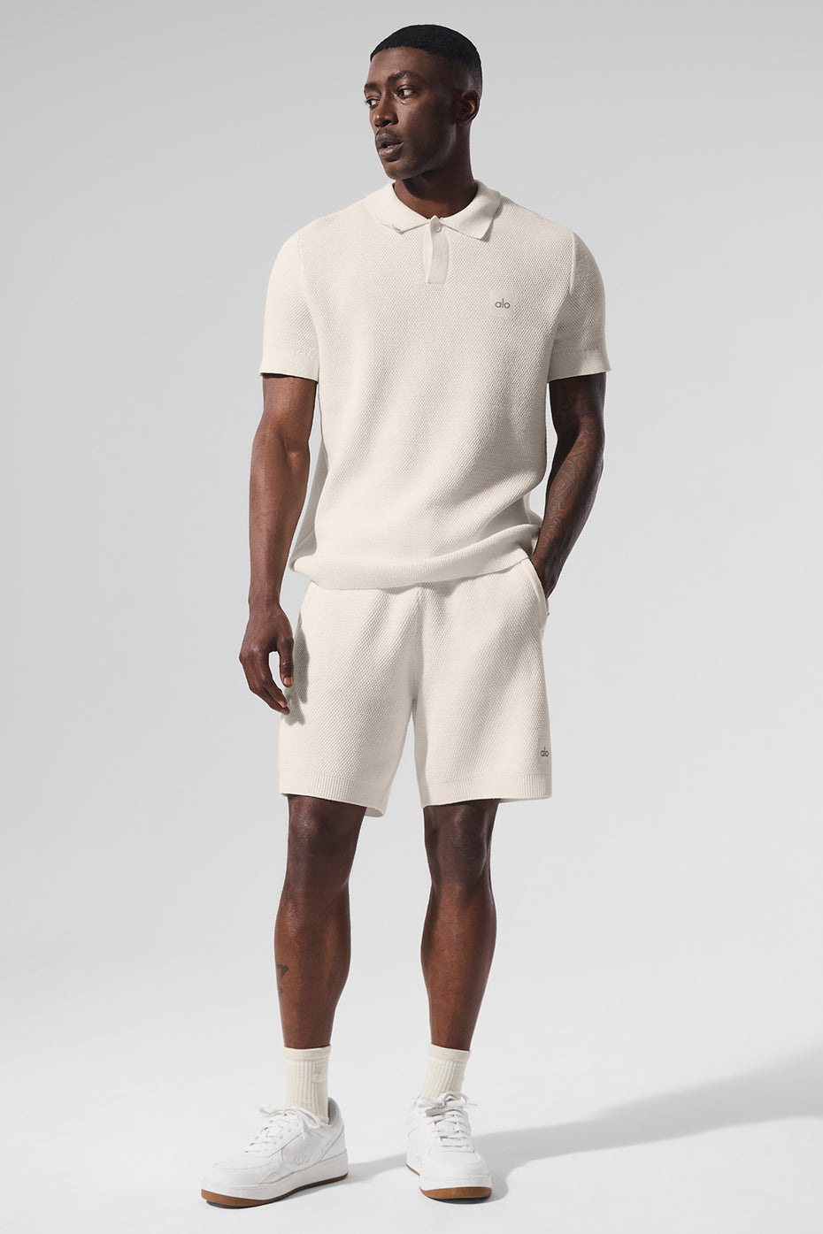 7" Sports Club Sweater Knit Short - Ivory--2
