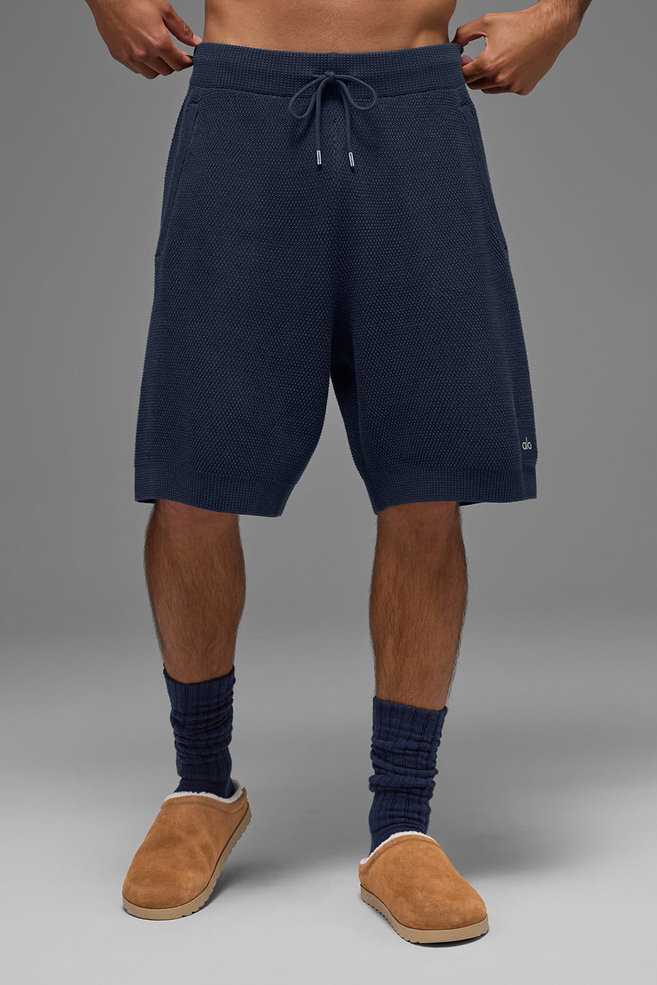 7" Sports Club Sweater Knit Short - Navy--2