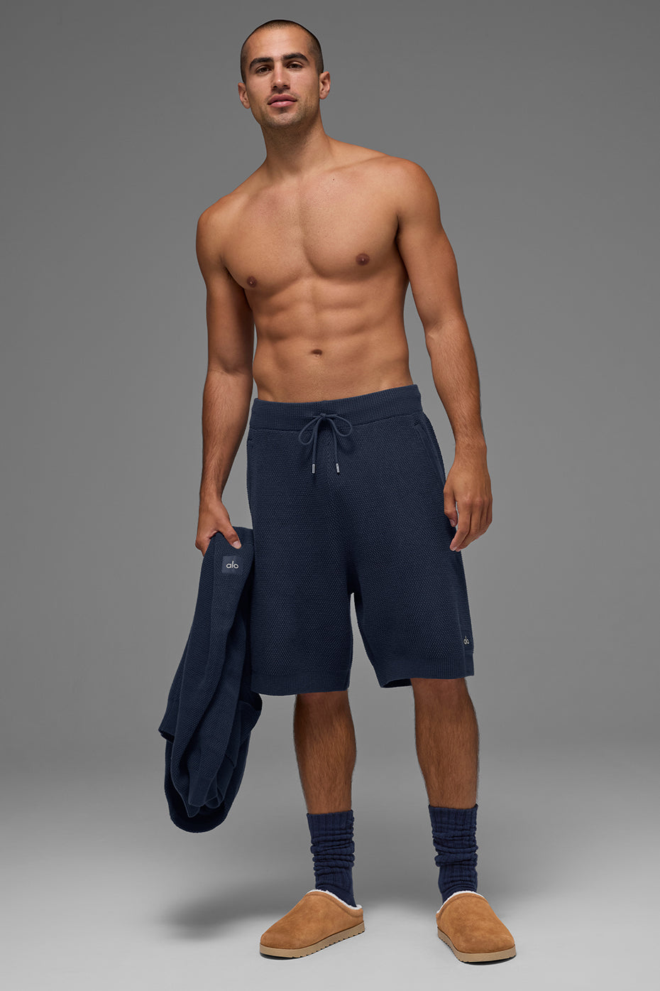 7" Sports Club Sweater Knit Short - Navy--3