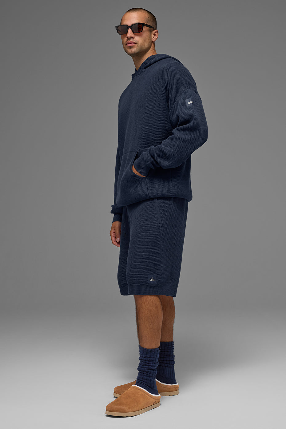 7" Sports Club Sweater Knit Short - Navy--4