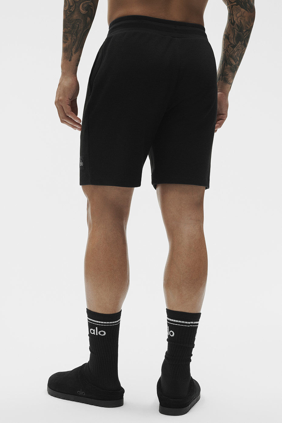 7" Waffle Lounge Short - Black--3