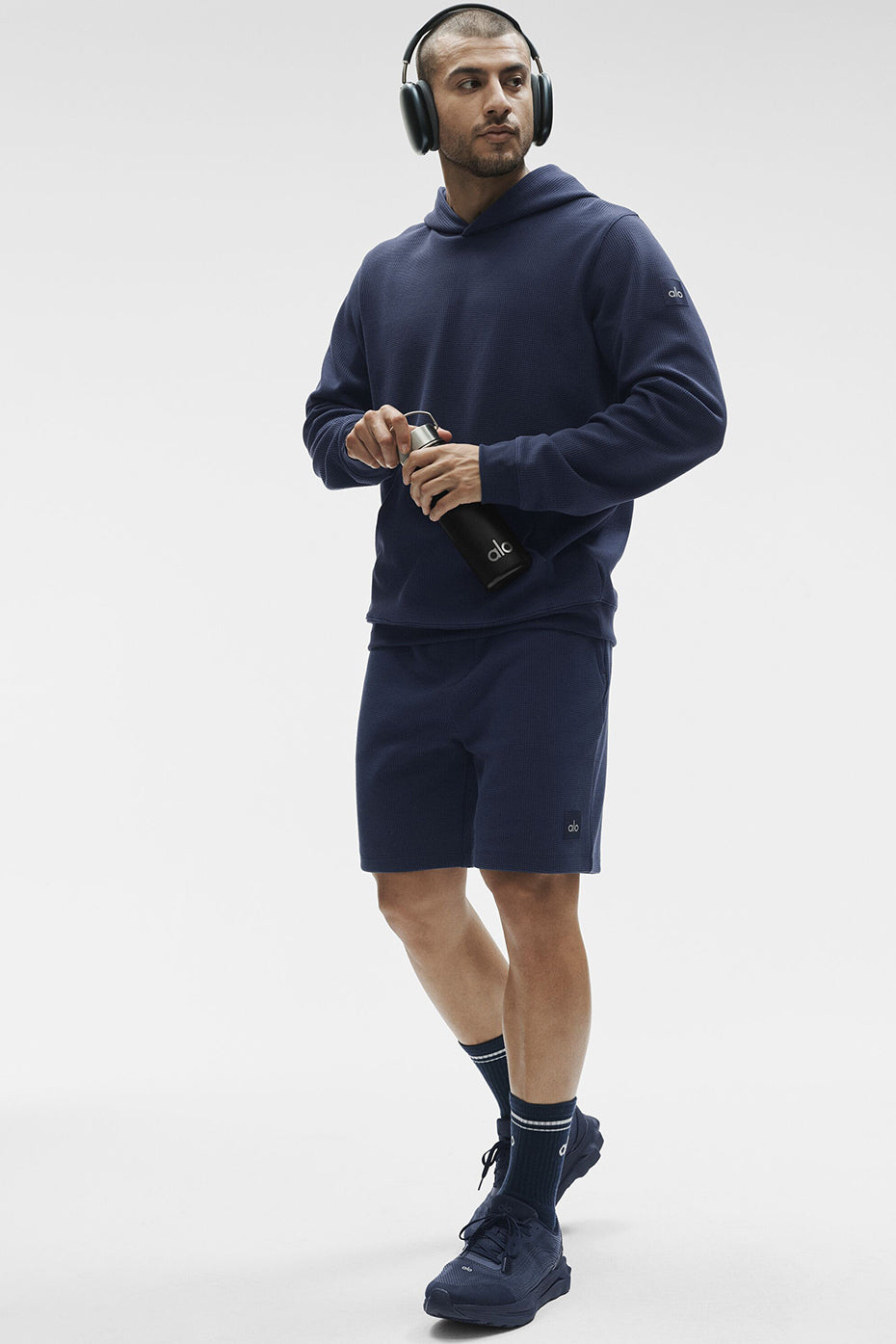 7" Waffle Lounge Short - Navy--4