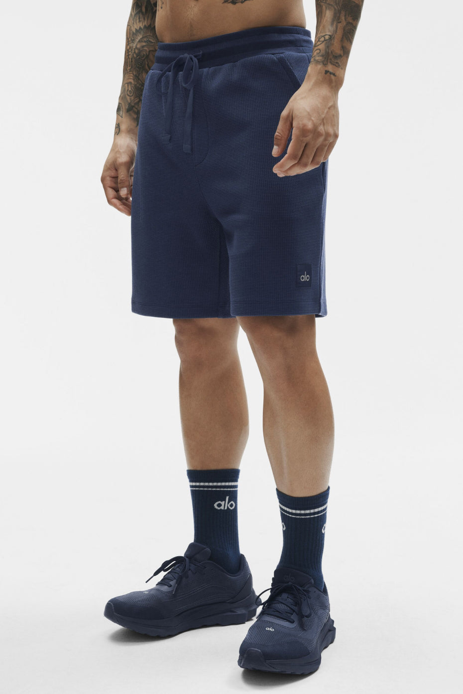 7" Waffle Lounge Short - Navy--2