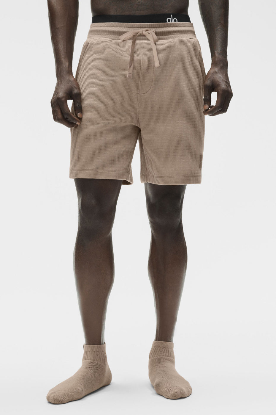 7" Waffle Lounge Short - Gravel--0