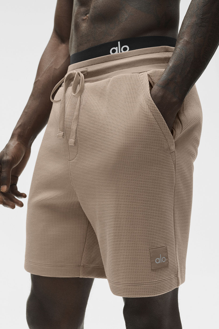 7" Waffle Lounge Short - Gravel--1