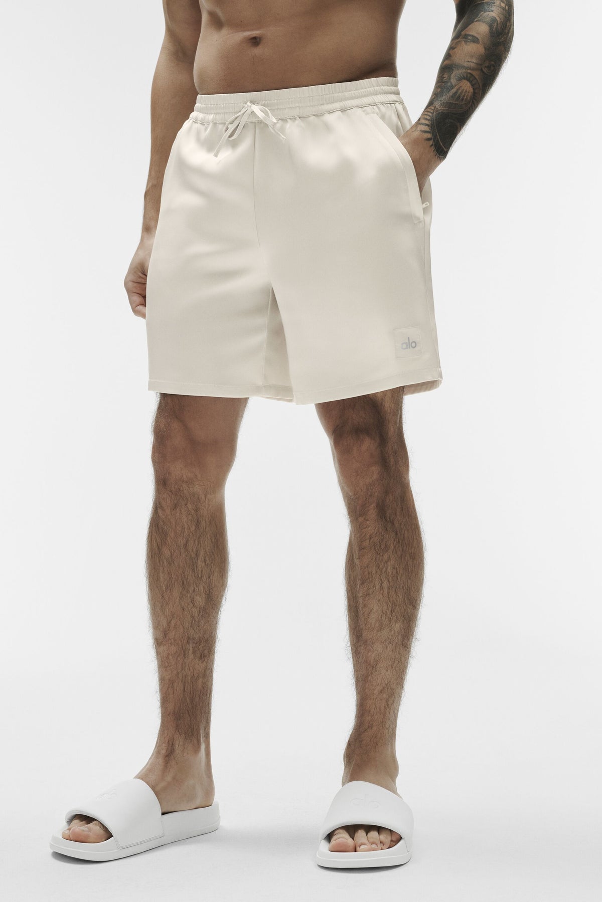 7" Satin Horizon Short - Bone--0