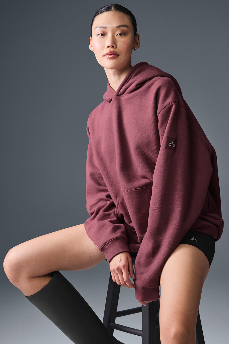 Renown Heavy Weight Hoodie - Burgundy Truffle--2