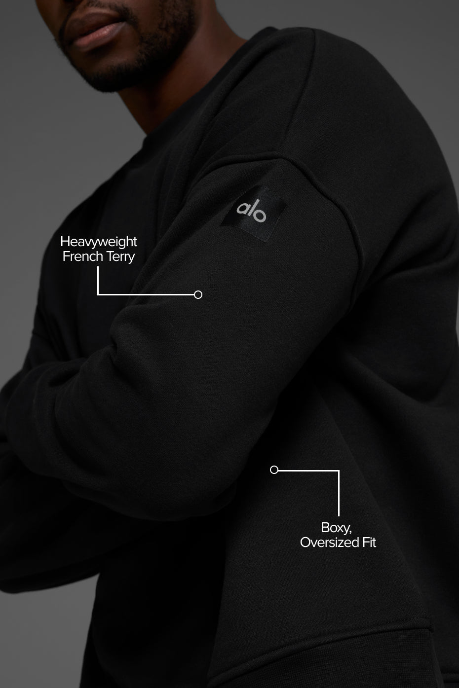 Renown Heavy Weight Crew Neck Pullover - Black--1