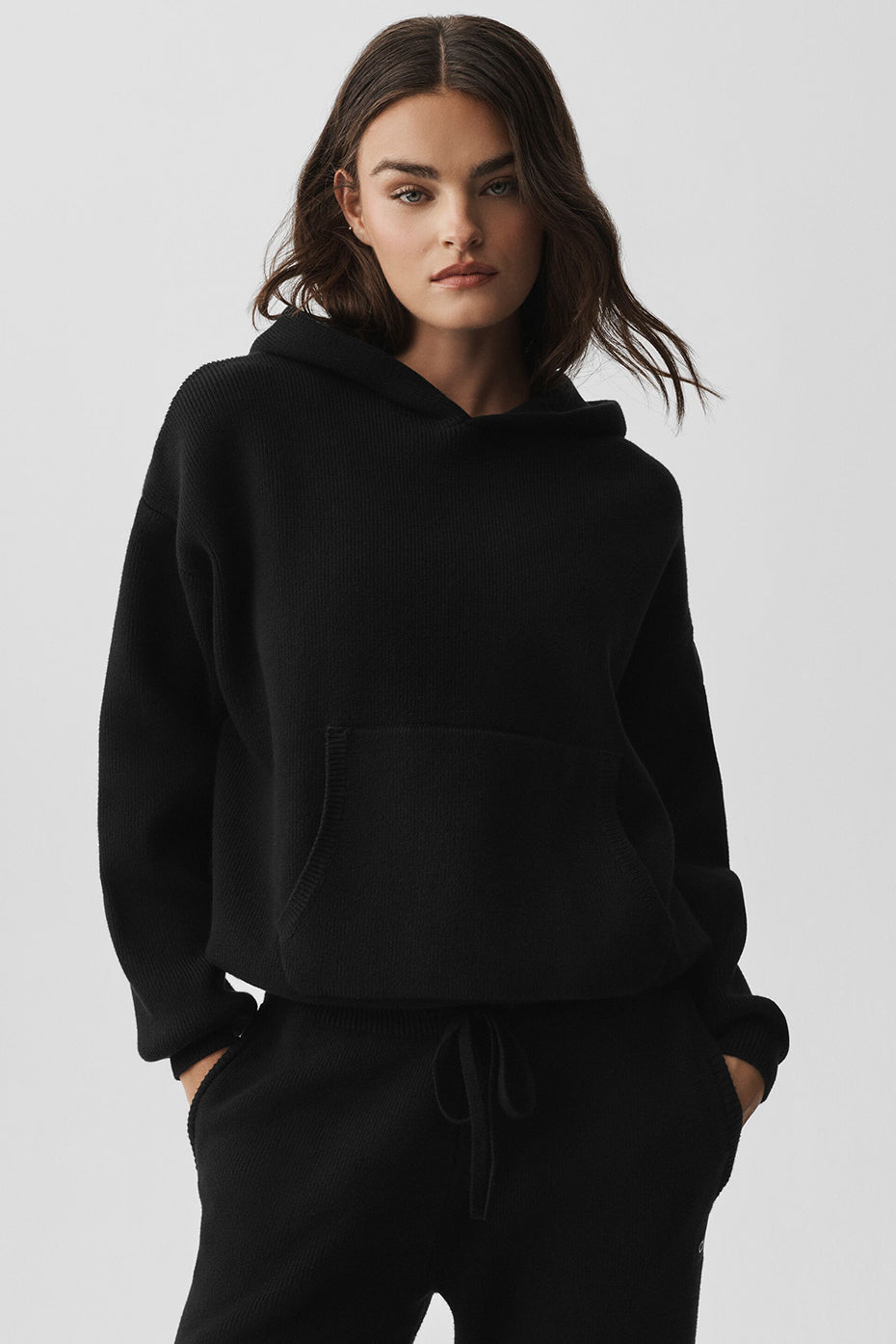 Scholar Hooded Sweater - Black--0