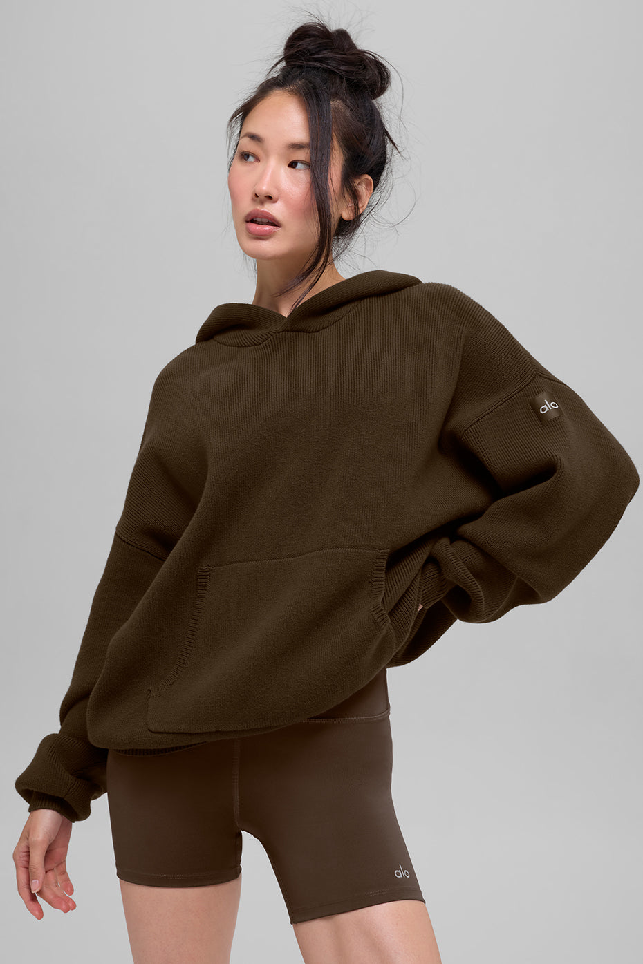 Scholar Hooded Sweater - Espresso--0