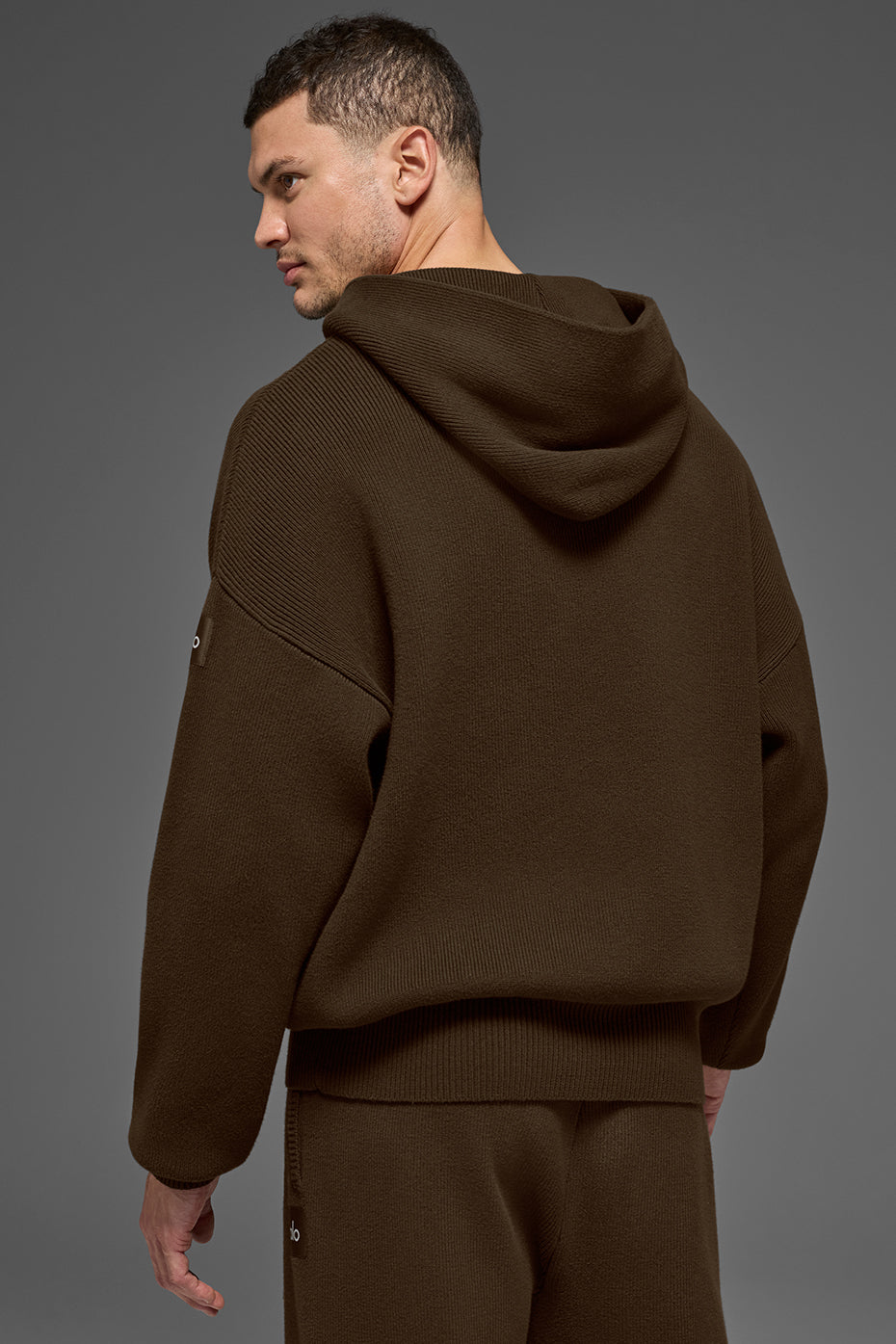Scholar Hooded Sweater - Espresso--2