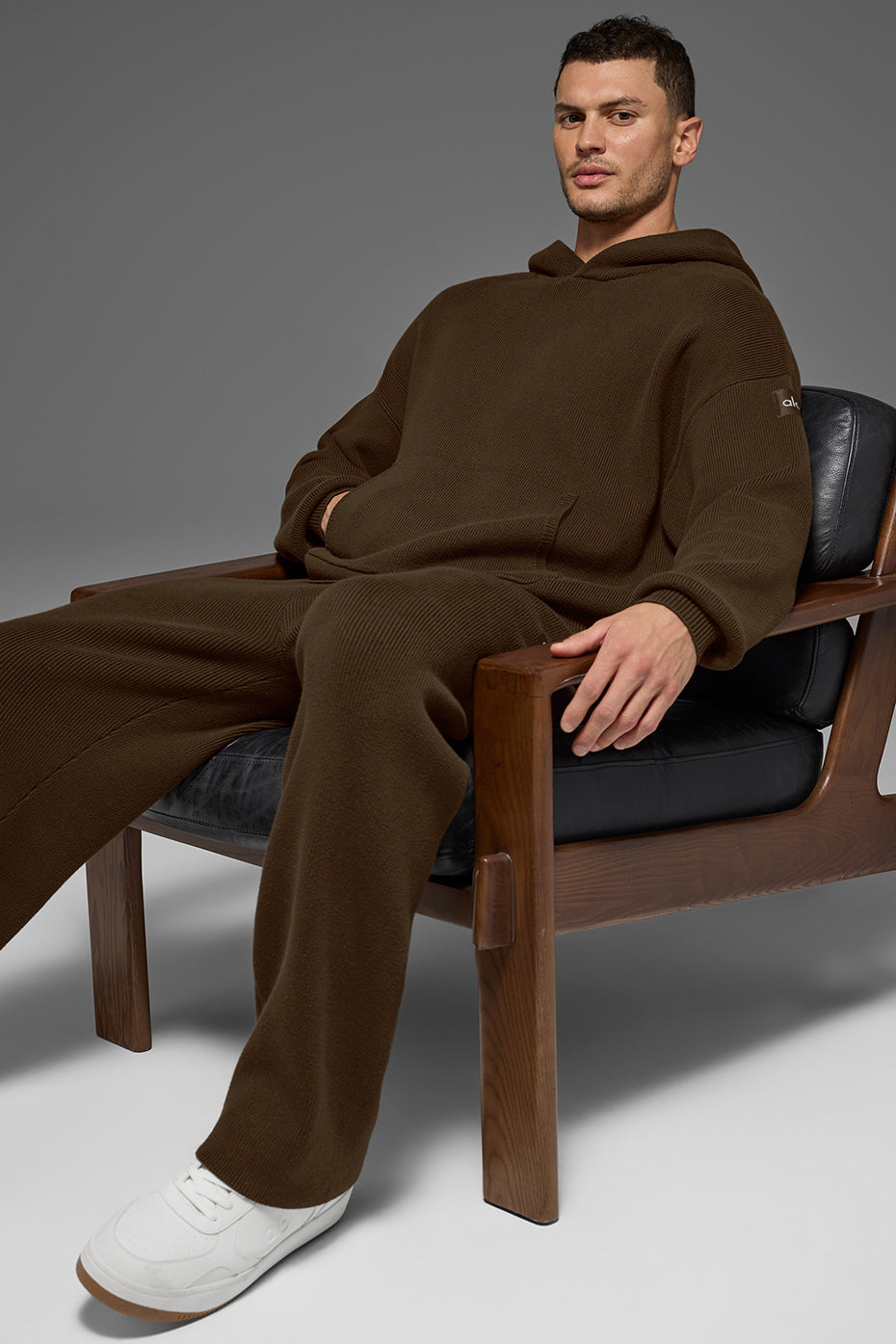 Scholar Hooded Sweater - Espresso--4