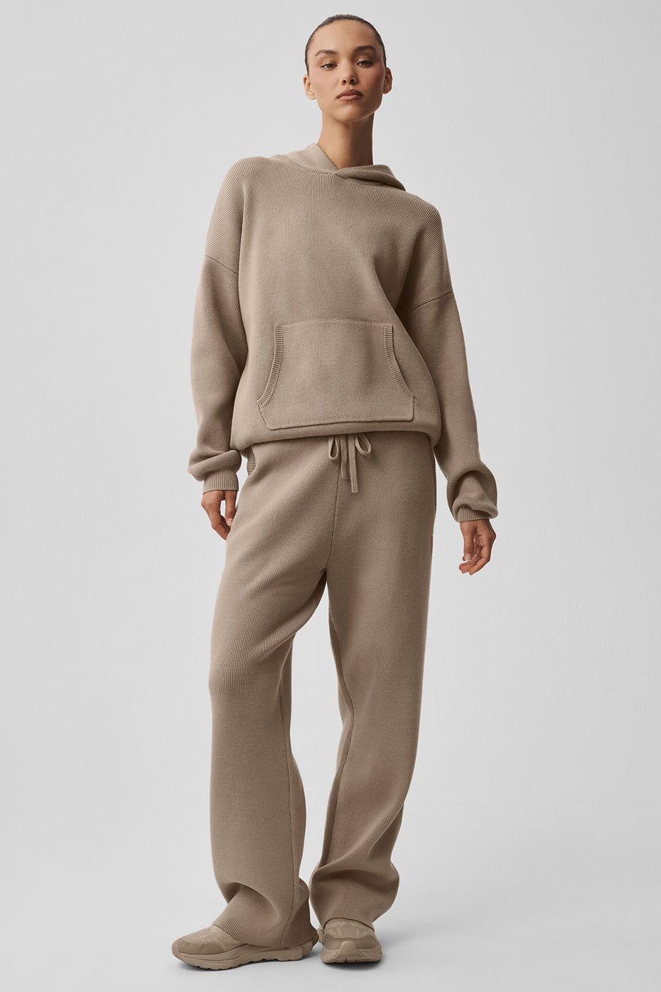 Scholar Hooded Sweater - Gravel--3