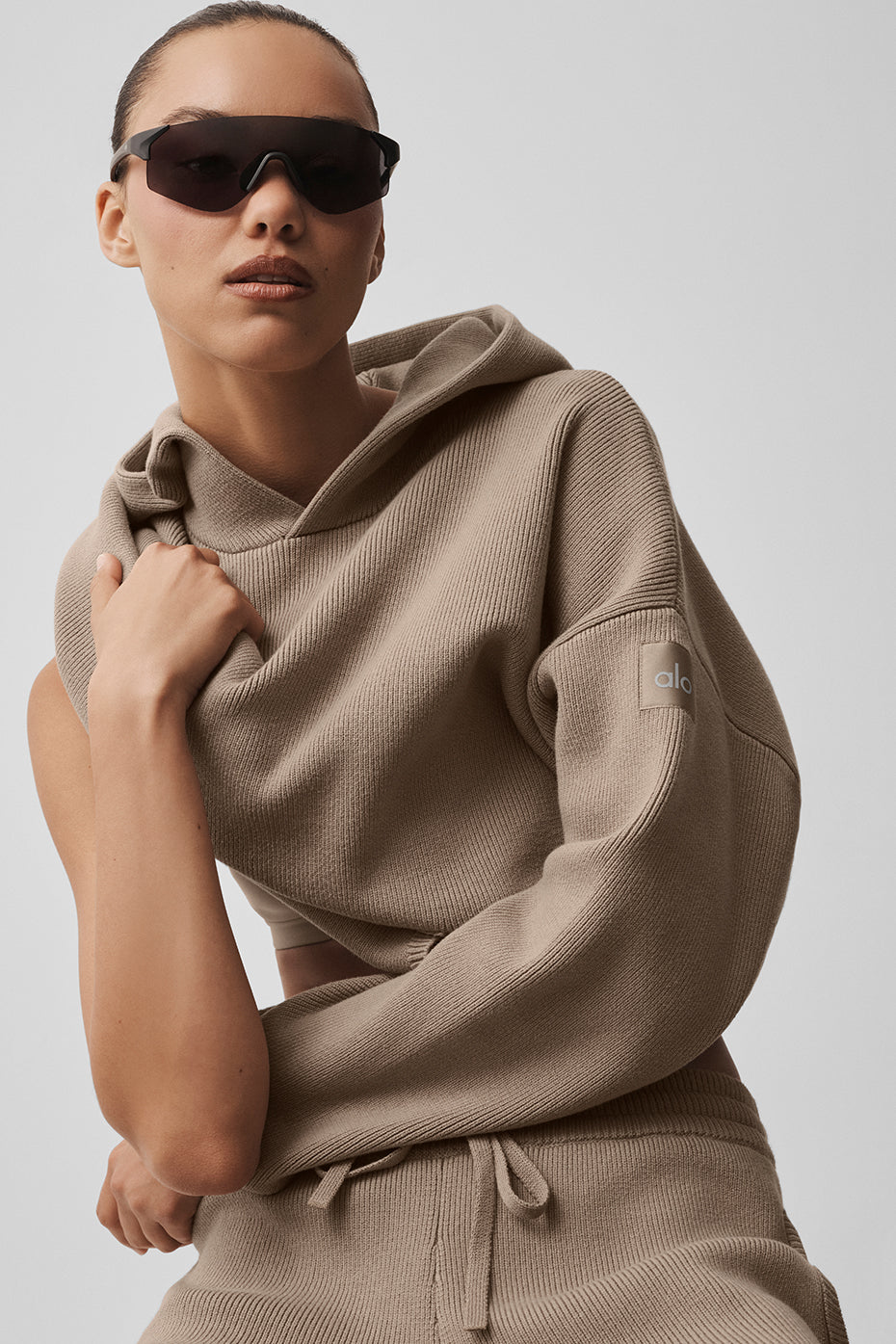 Scholar Hooded Sweater - Gravel--2