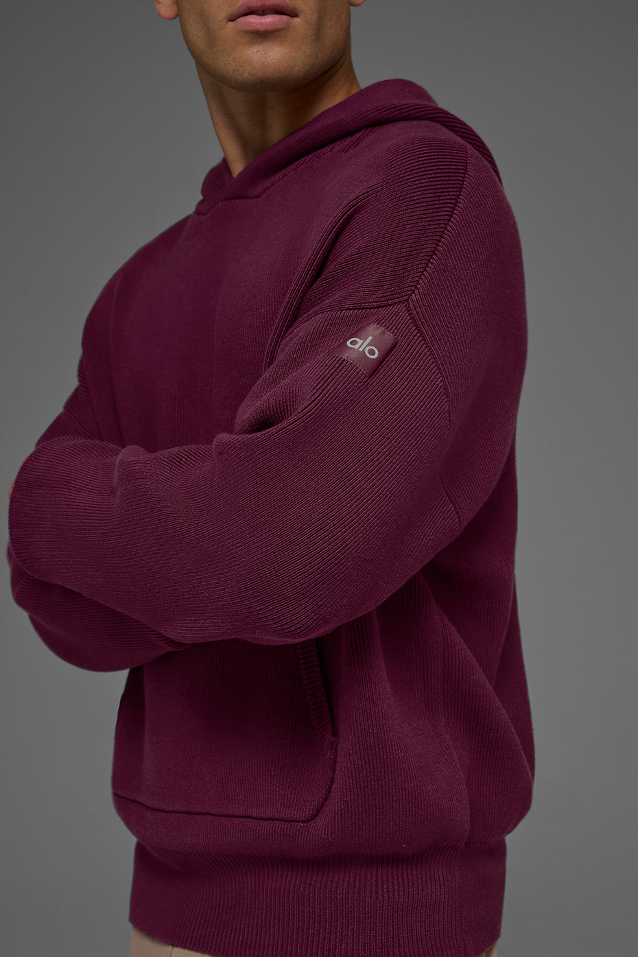 Scholar Hooded Sweater - Burgundy--1