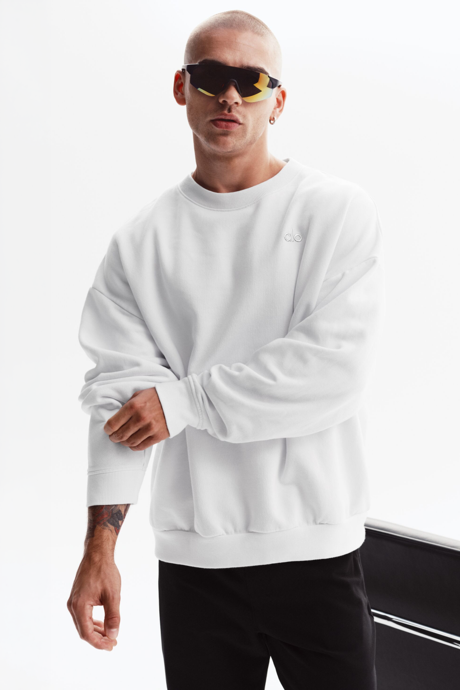 Accolade Crew Neck Pullover - White--0