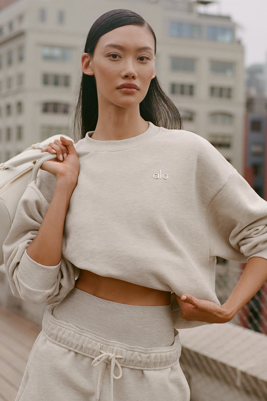 Accolade Crew Neck Pullover - Oatmeal Heather--0
