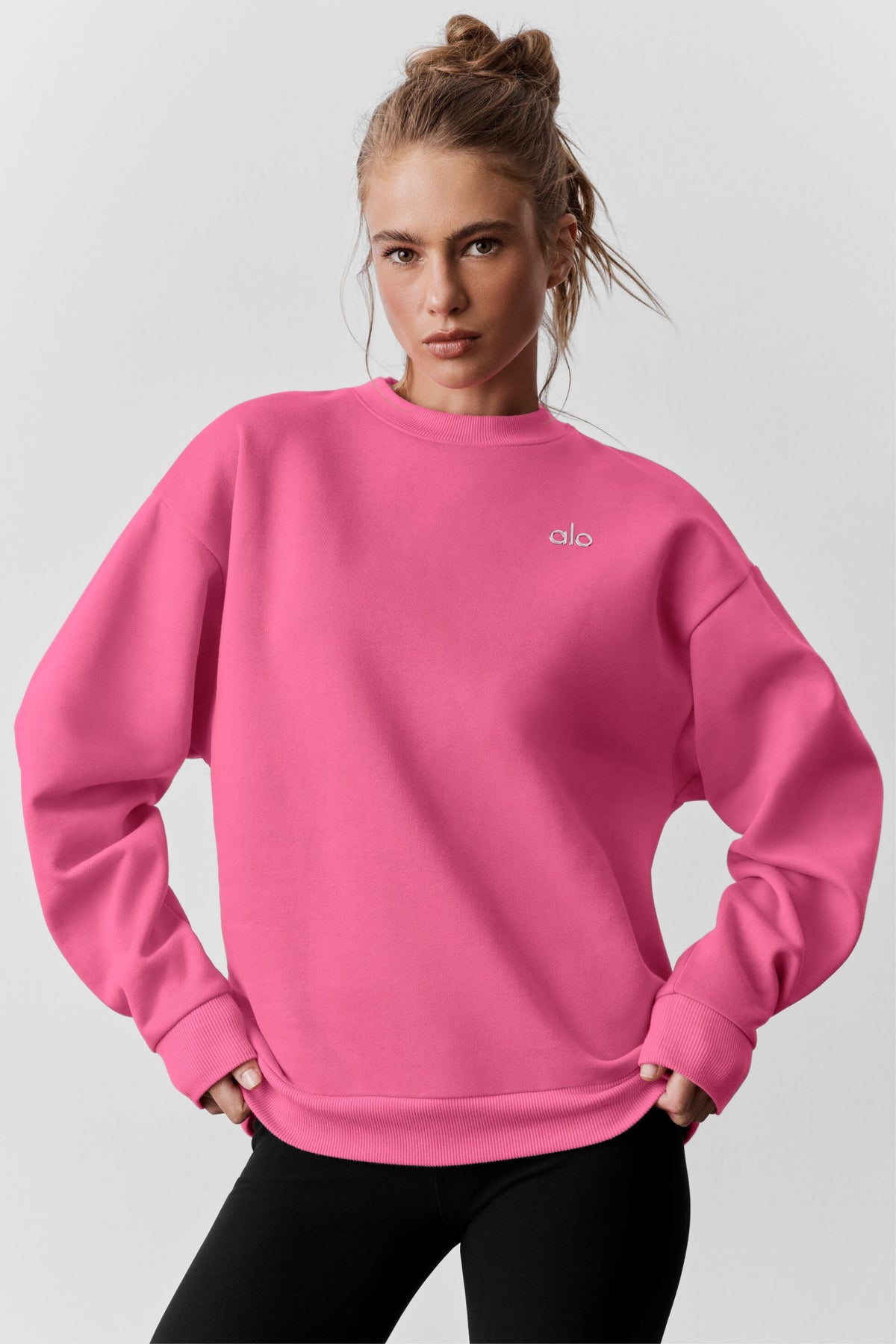 Accolade Crew Neck Pullover - Paradise Pink--2
