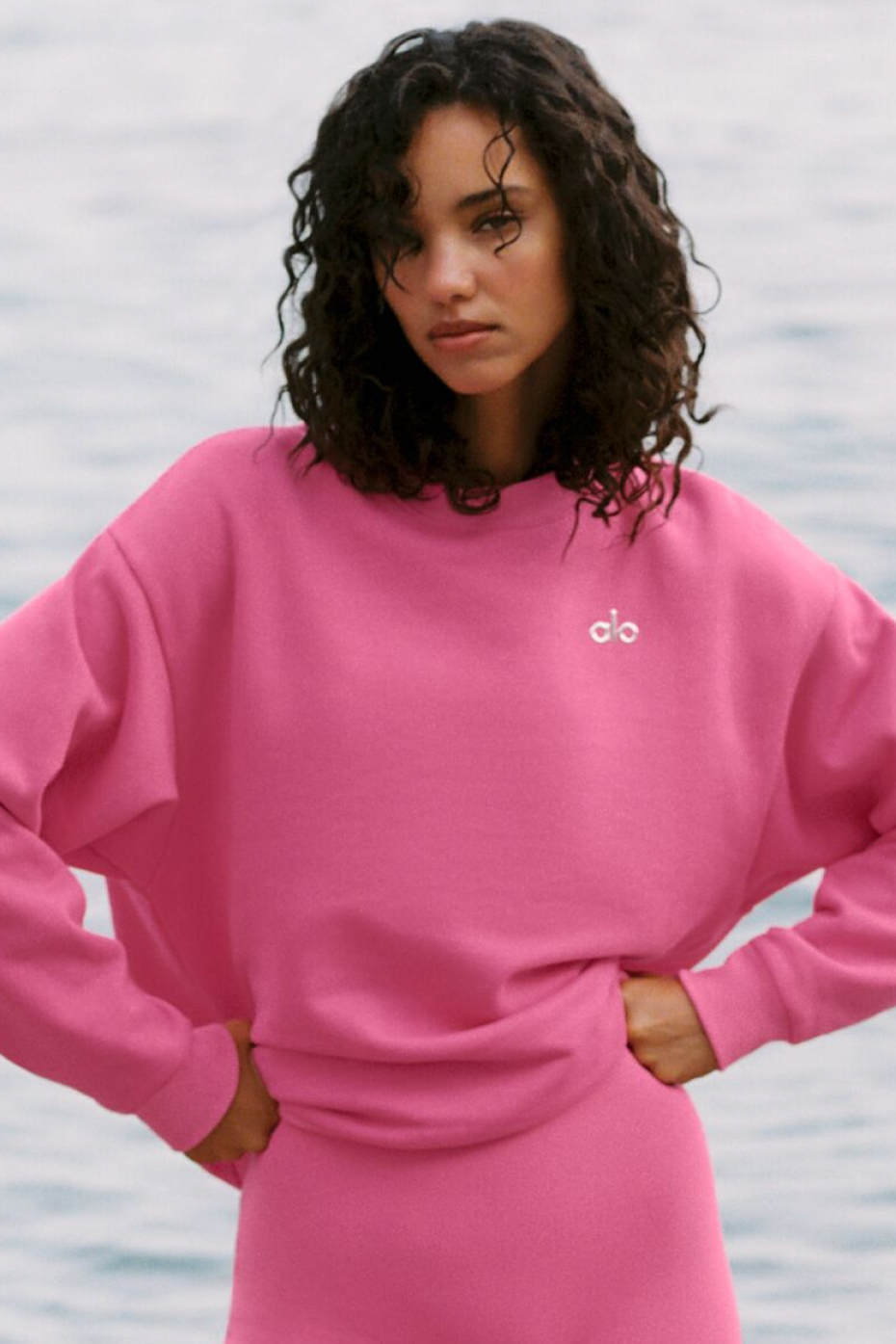 Accolade Crew Neck Pullover - Paradise Pink--0