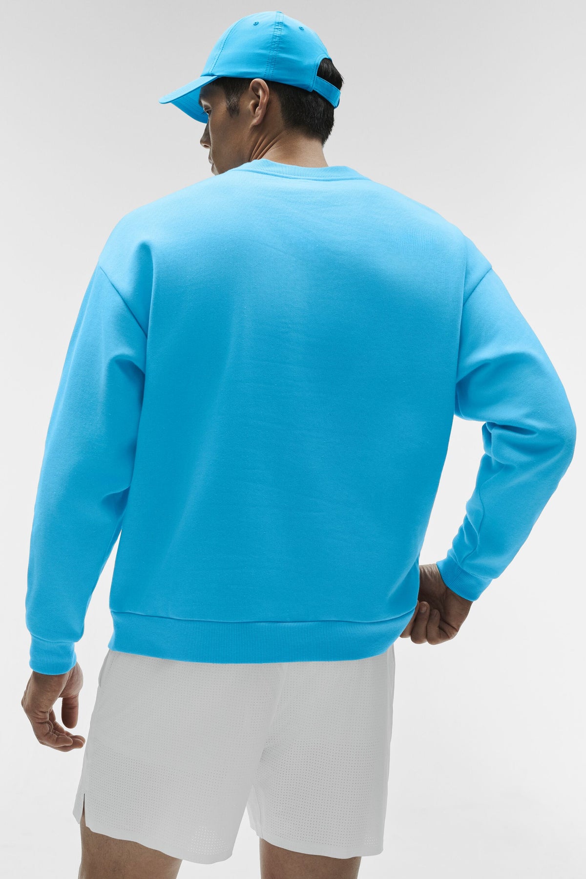Accolade Crew Neck Pullover - Azure Blue--1