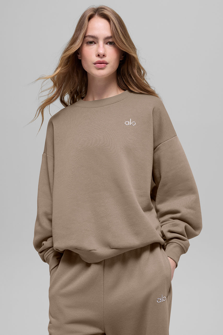 Accolade Crew Neck Pullover - Gravel--3