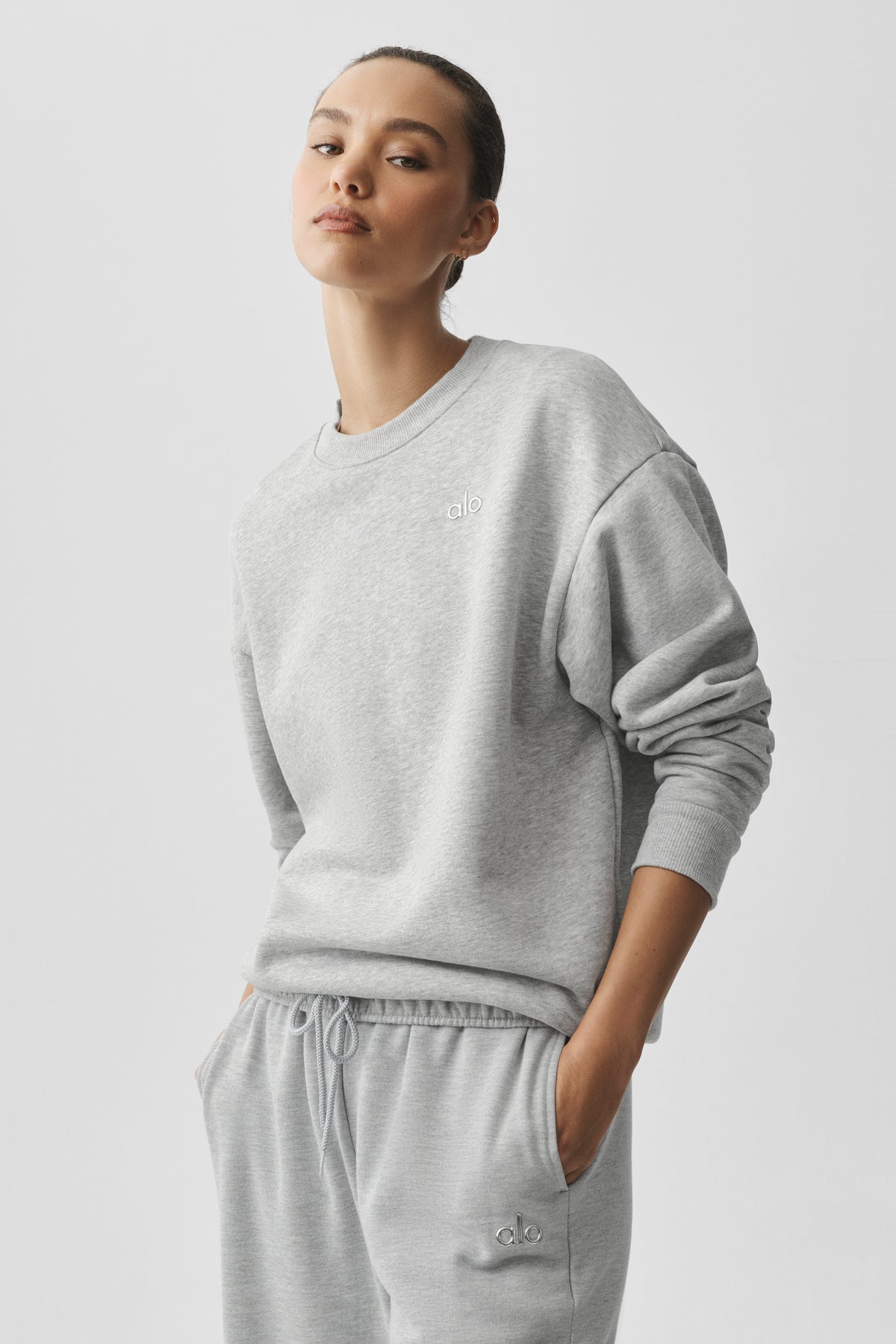 Accolade Crew Neck Pullover - Athletic Heather Grey--2