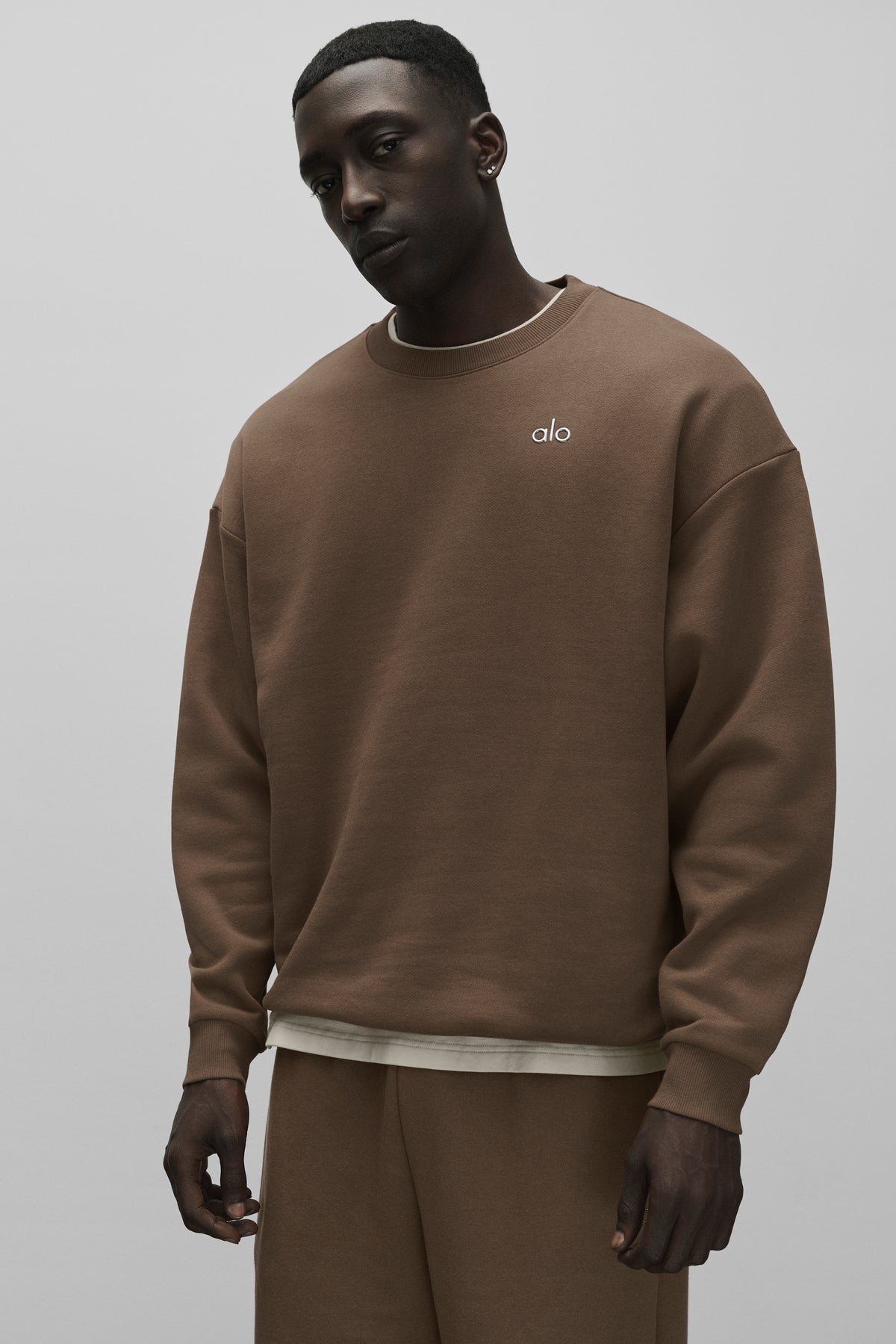 Accolade Crew Neck Pullover - Java Brown--2
