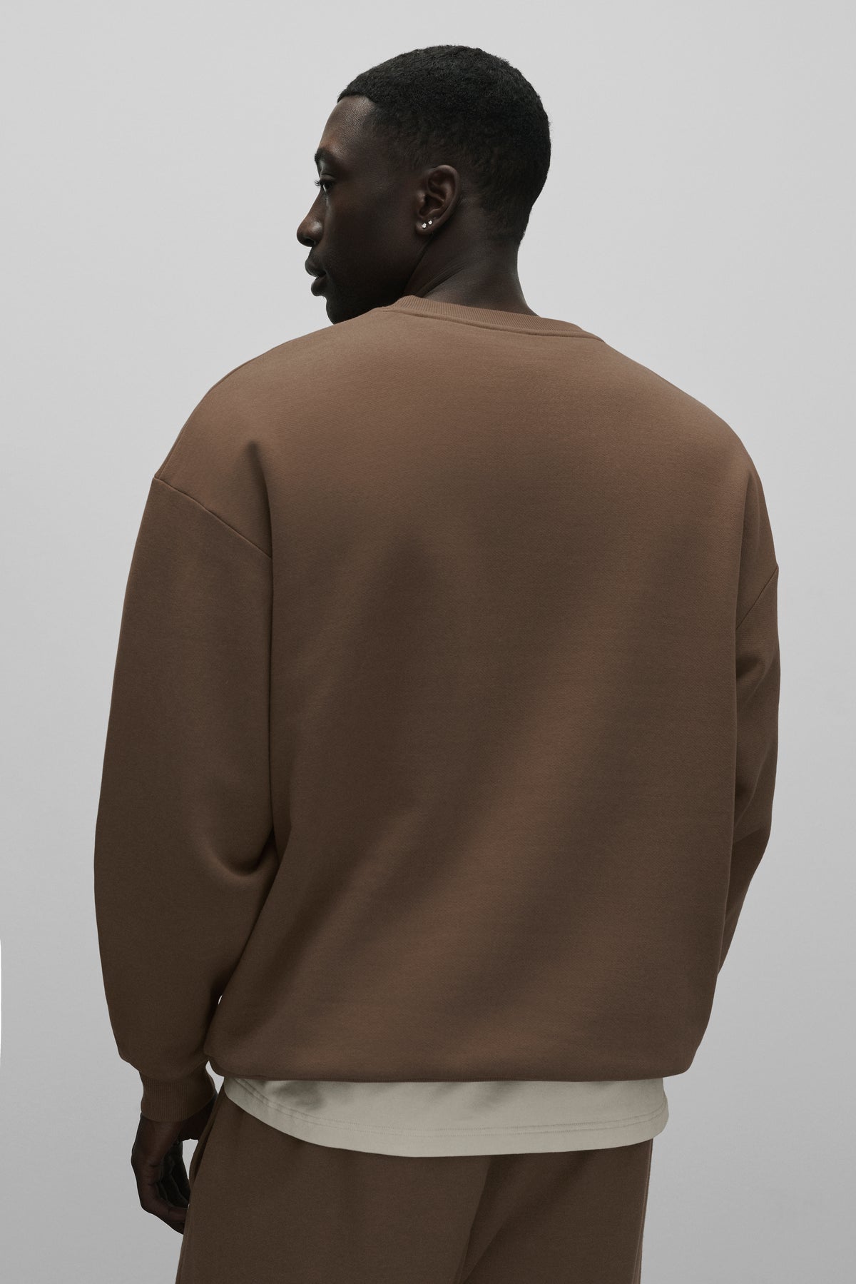 Accolade Crew Neck Pullover - Java Brown--1