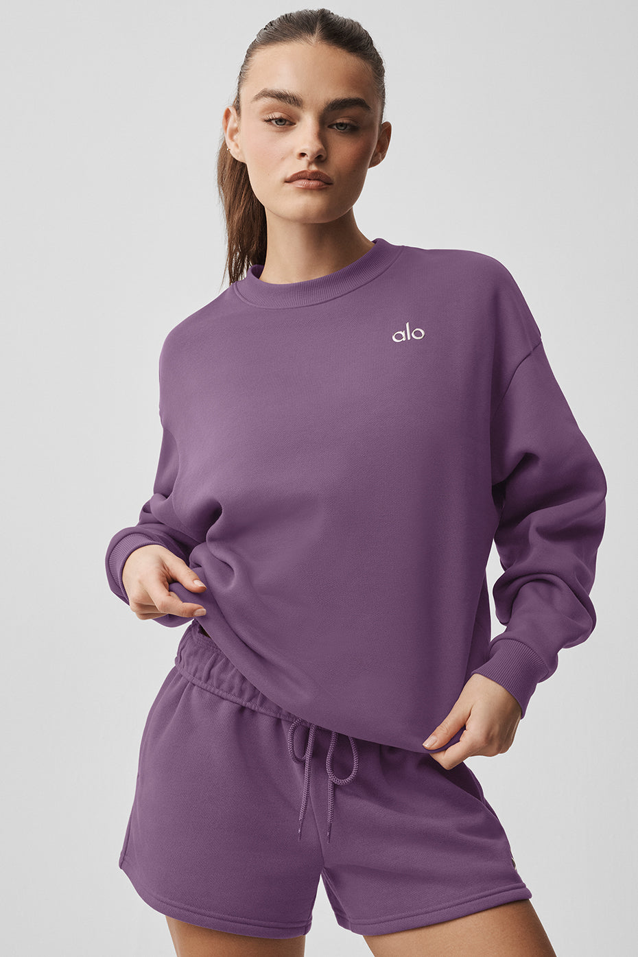 Accolade Crew Neck Pullover - Plum Kiss--0
