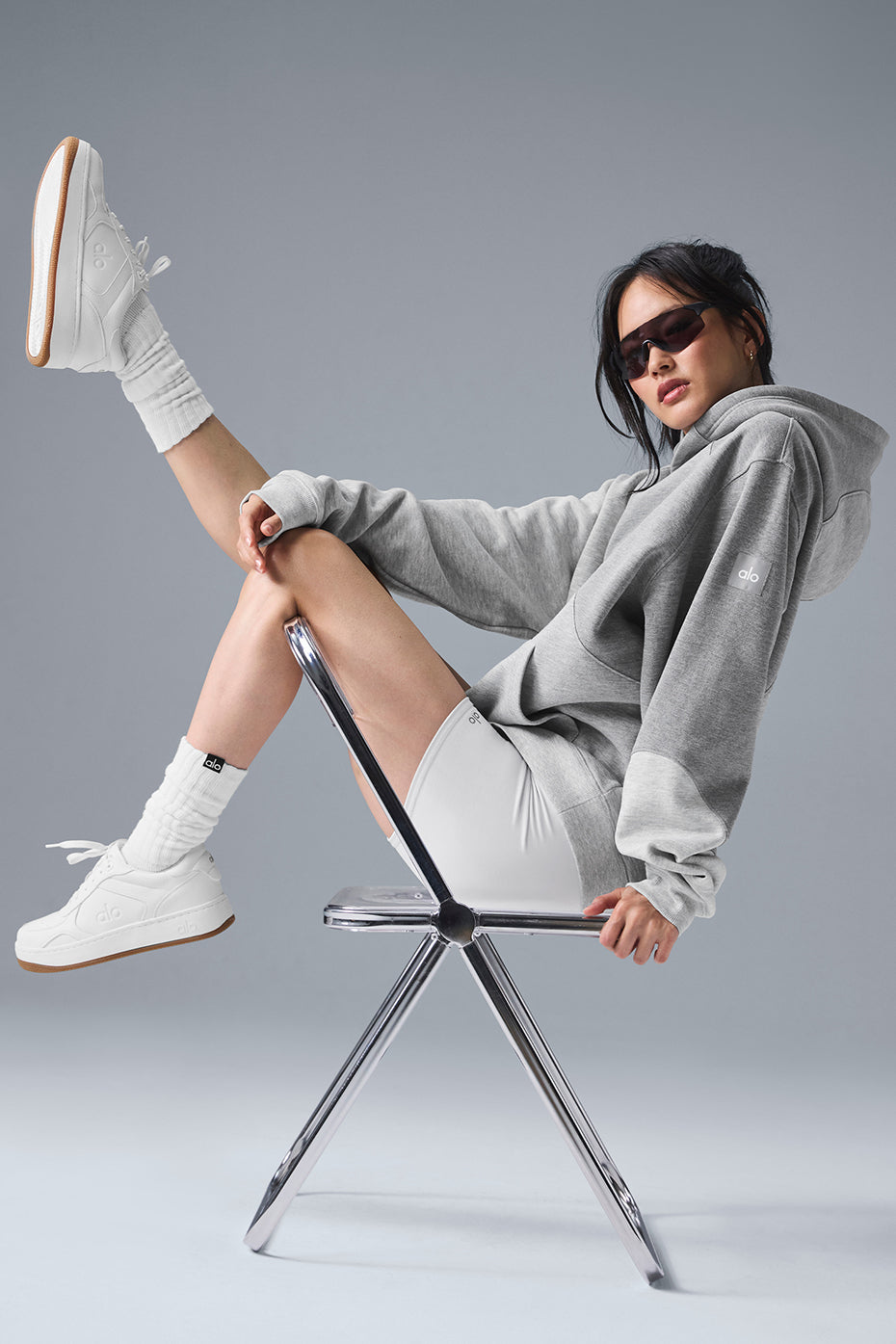 Make Waves Hoodie - Athletic Heather Grey Tonal--4