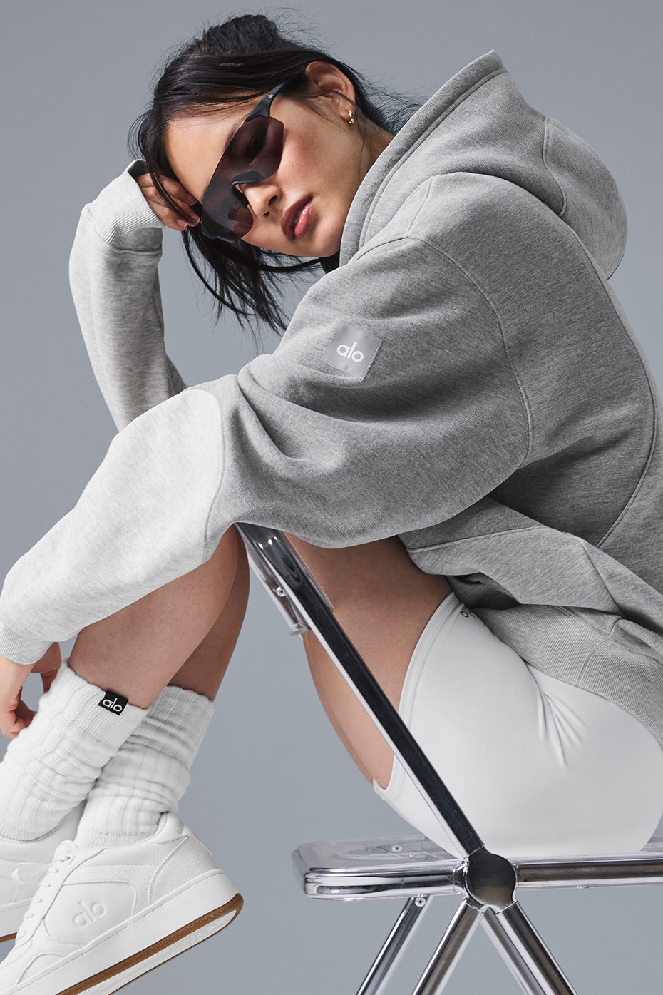 Make Waves Hoodie - Athletic Heather Grey Tonal--2