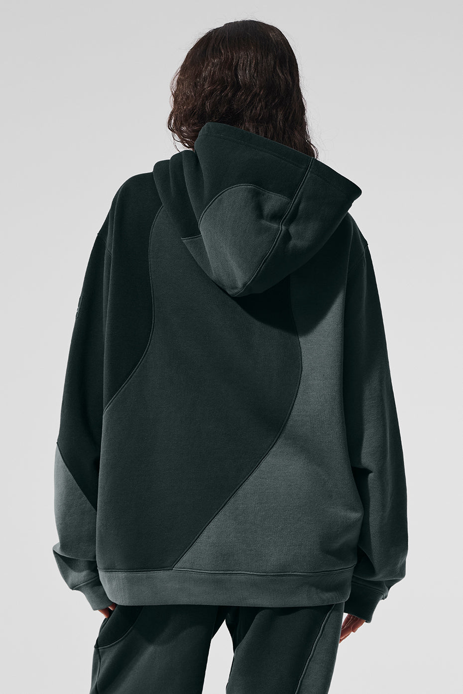 Make Waves Hoodie - Charcoal Green Tonal--1