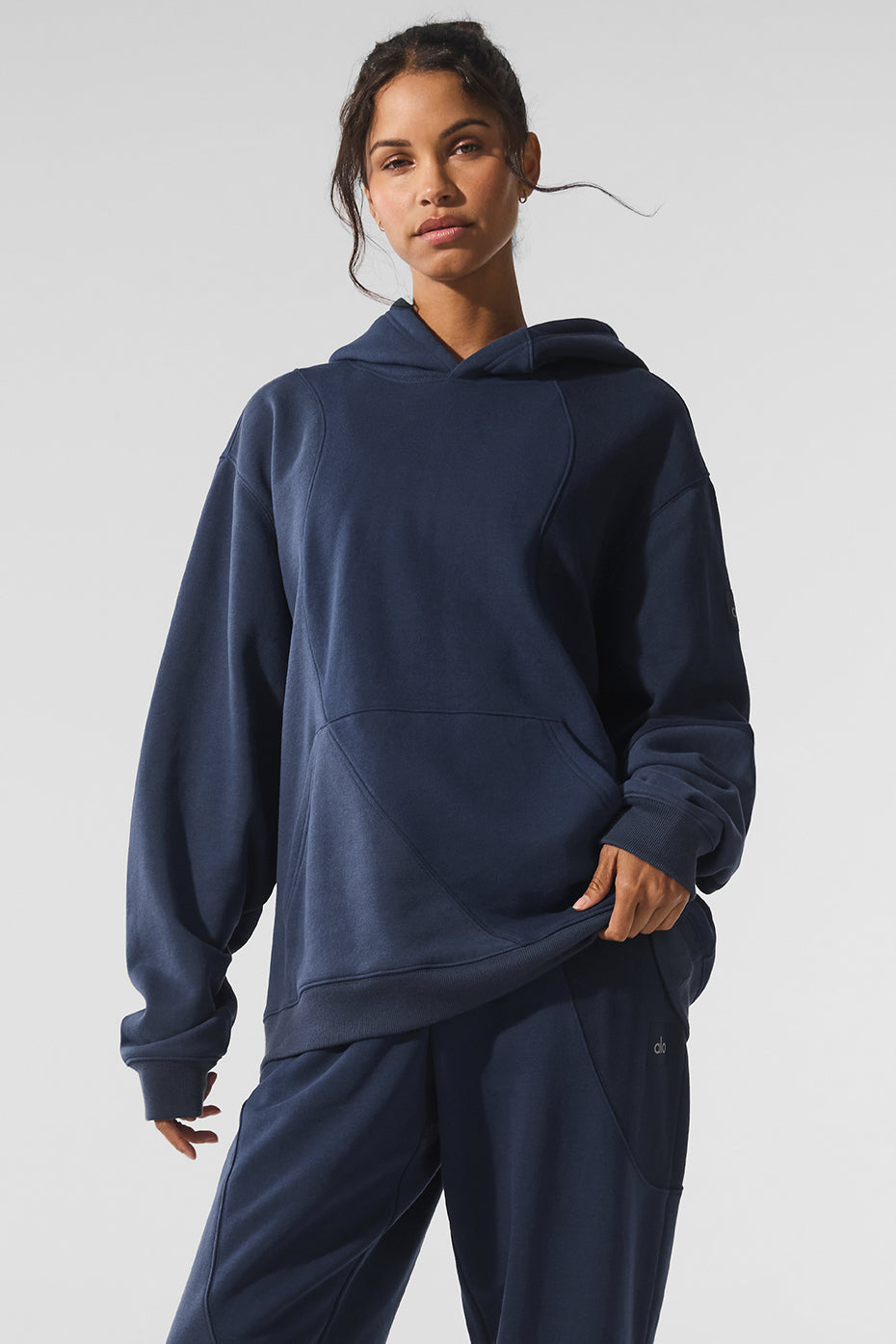 Make Waves Hoodie - Navy Tonal--3