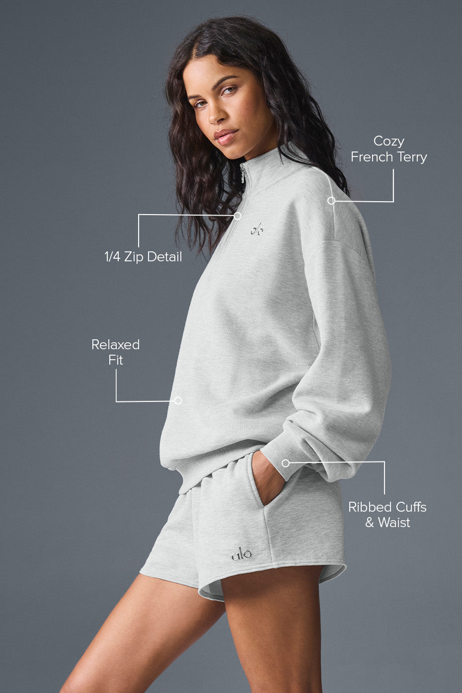 Accolade 1/4 Zip Pullover - Athletic Heather Grey--1