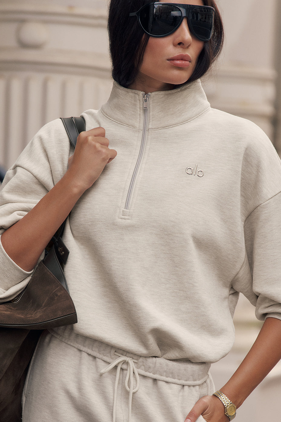 Accolade 1/4 Zip Pullover - Oatmeal Heather--0