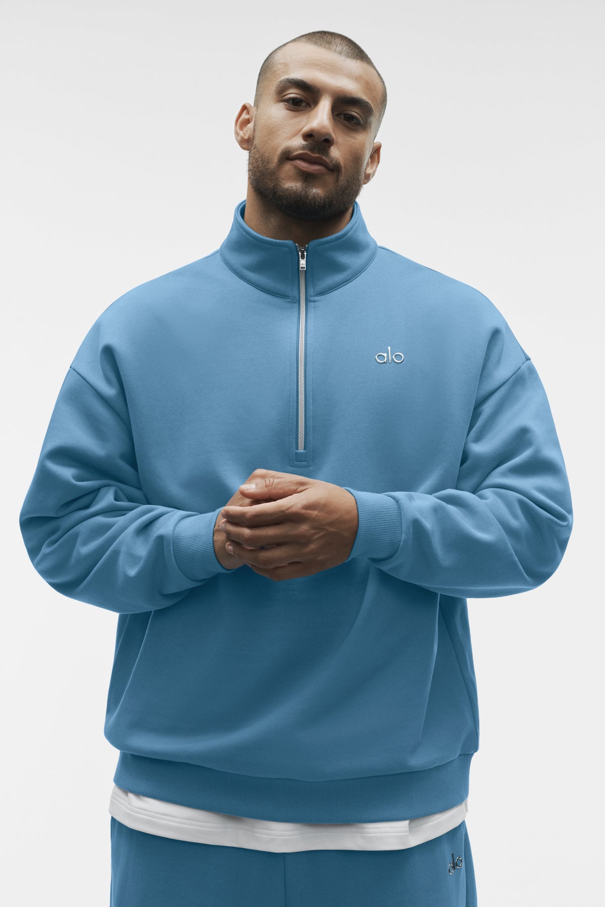 Accolade 1/4 Zip Pullover - California Blue--0