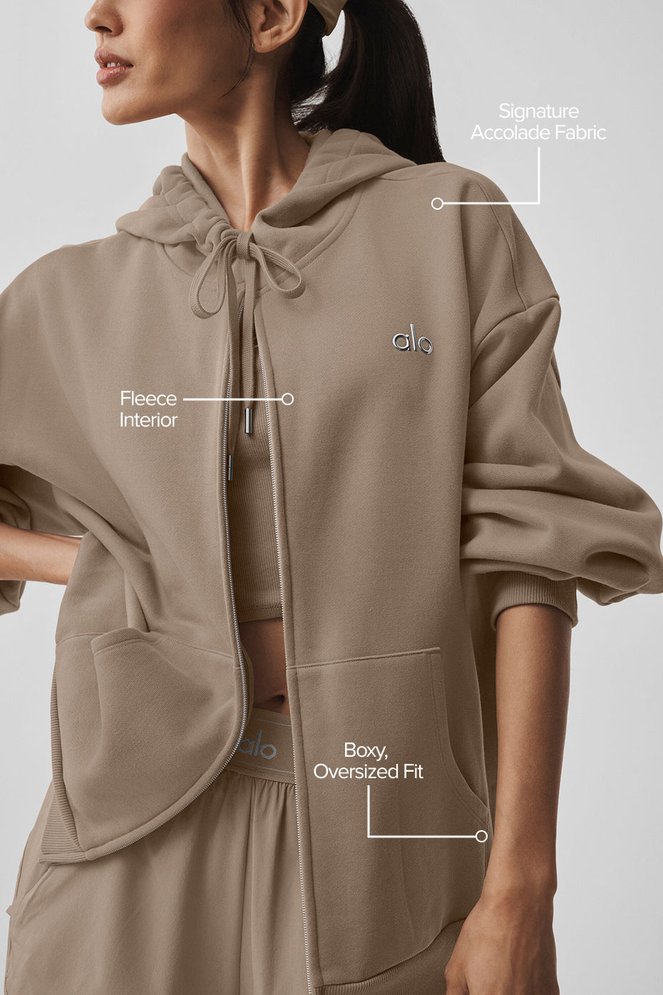 Accolade Full Zip Hoodie - Gravel--1