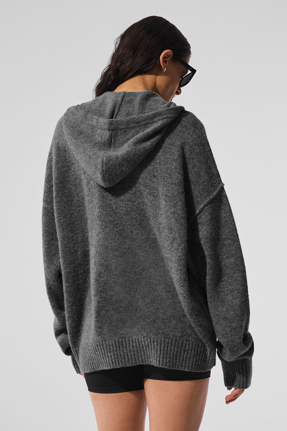 Wool Cashmere New Class Full Zip Hoodie - Platinum Grey--2