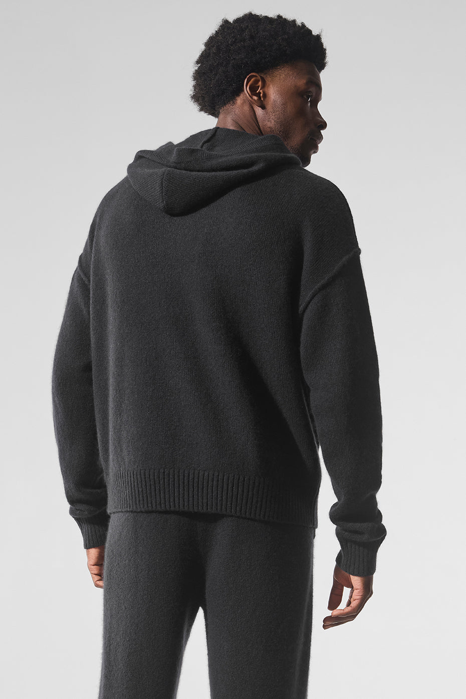 Wool Cashmere New Class Hoodie - Black--2