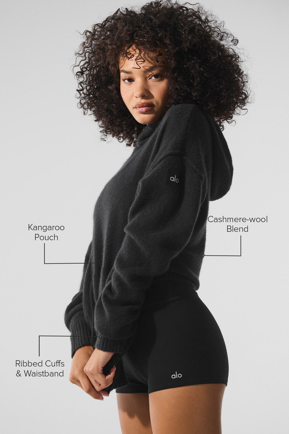 Wool Cashmere New Class Hoodie - Black--1