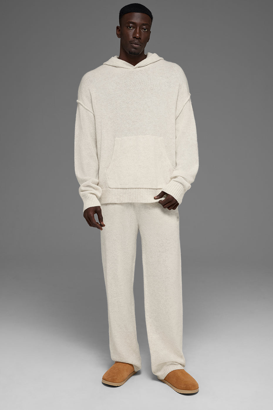 Wool Cashmere New Class Hoodie - Bone Heather--4