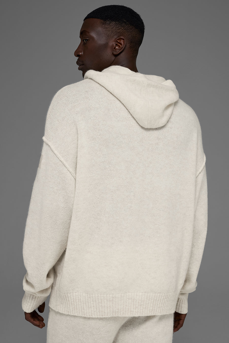 Wool Cashmere New Class Hoodie - Bone Heather--2