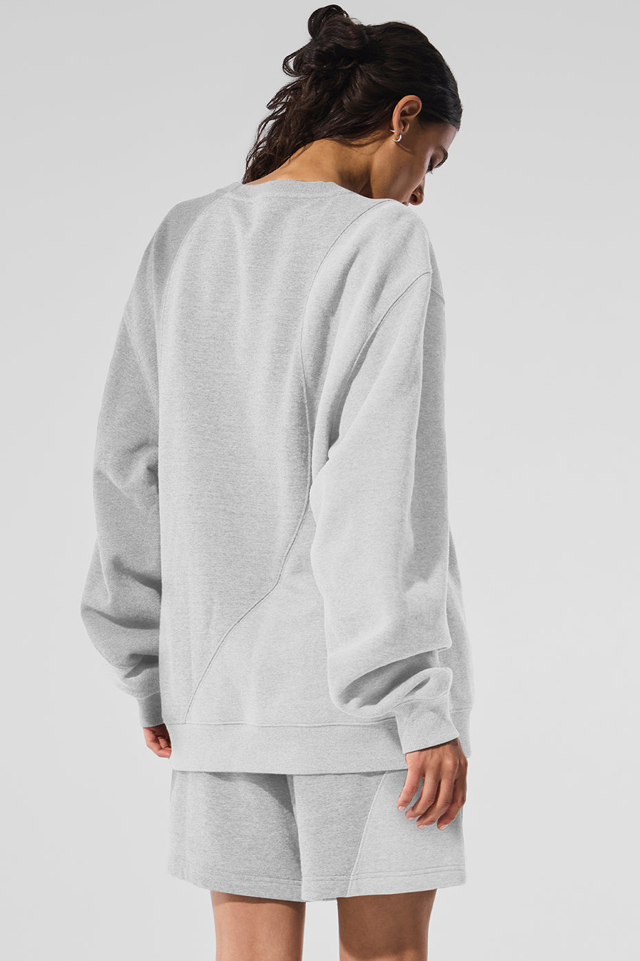 Make Waves Crew Neck Pullover - Athletic Heather Grey Tonal--1