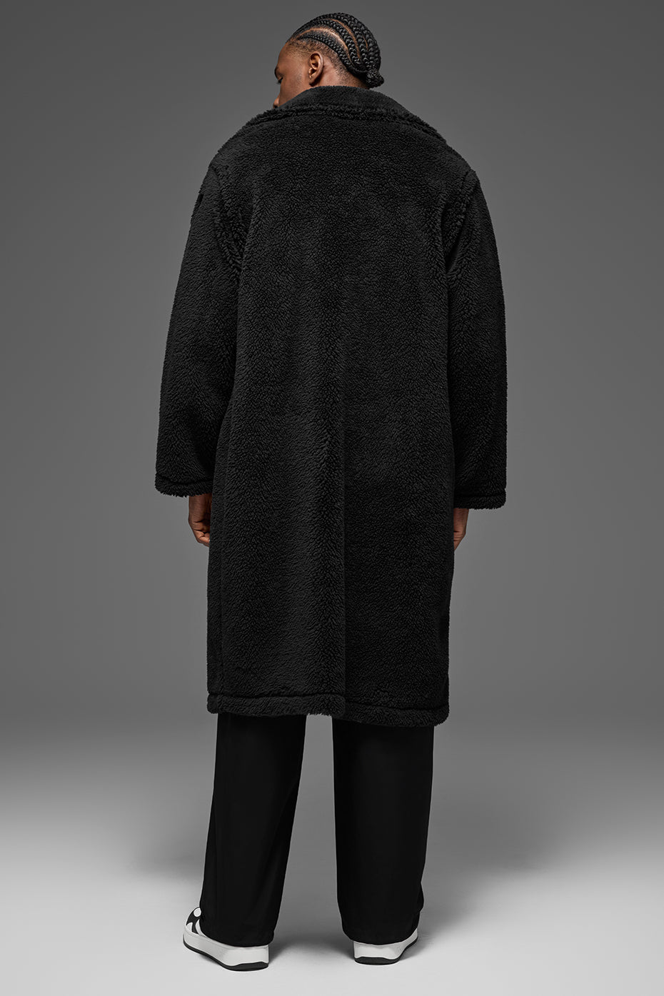 Oversized Sherpa Trench - Black--2