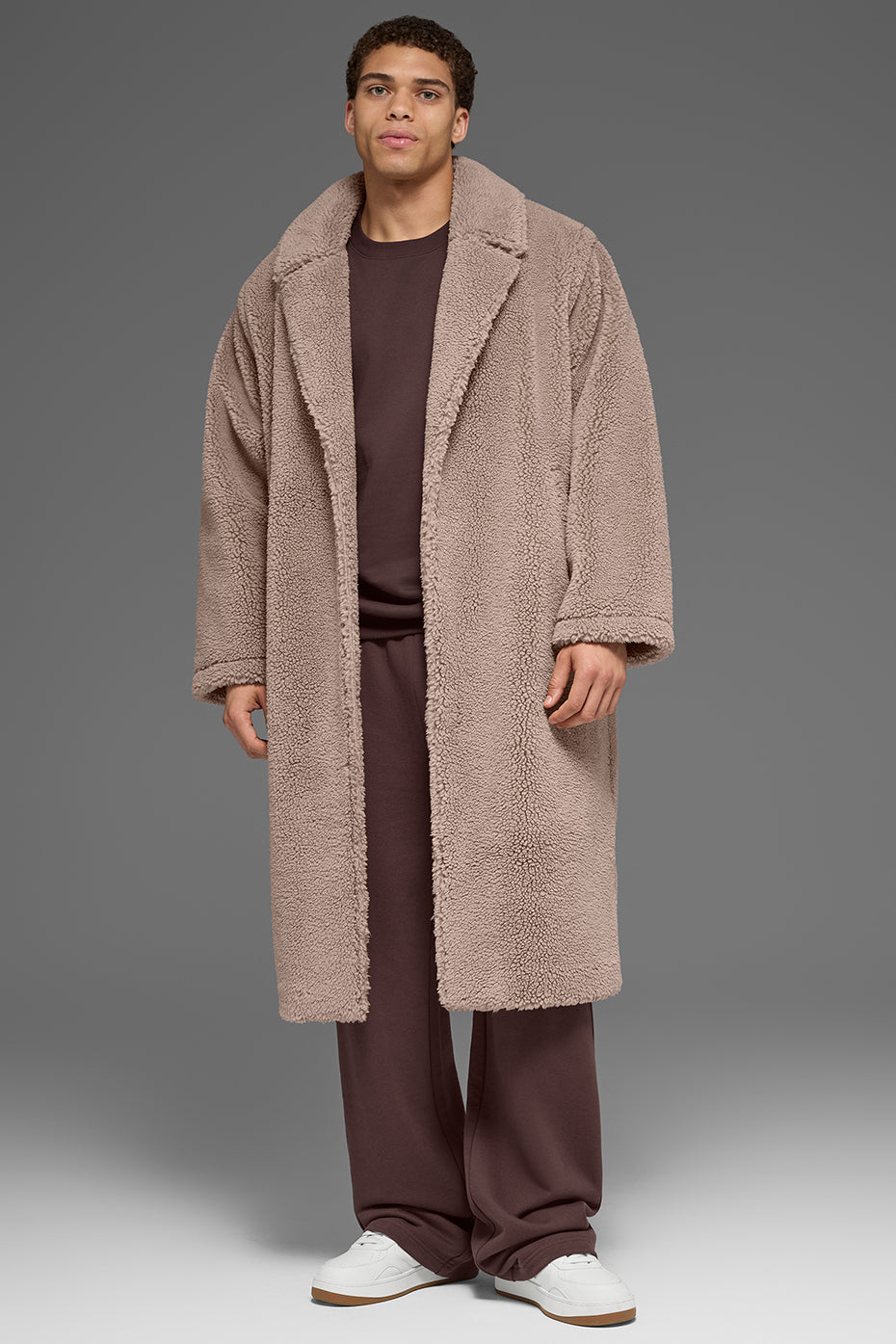 Oversized Sherpa Trench - Chai Latte--3