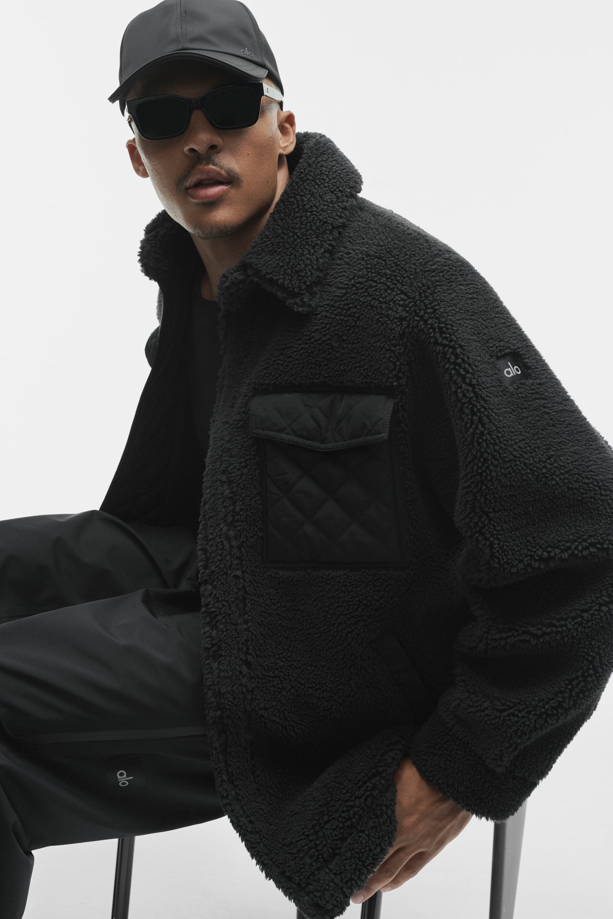 Sherpa Edge Shacket - Black--0